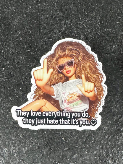 Chaos Barbie Sticker | Sassy Meme Humor Vinyl Decal