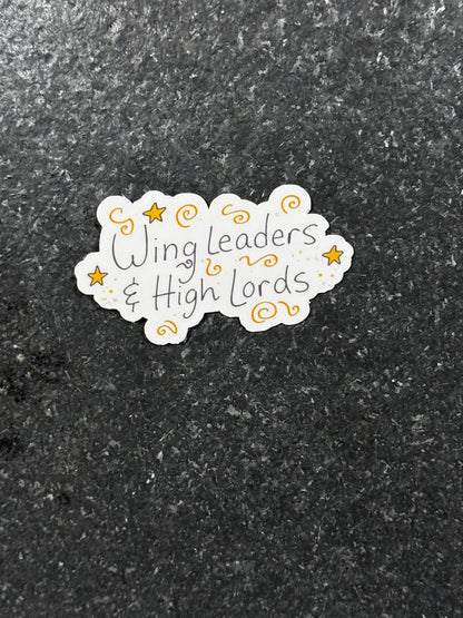 Wing Leaders High Lords Sticker | Fourth Wing Inspired Fantasy Vinyl Decal