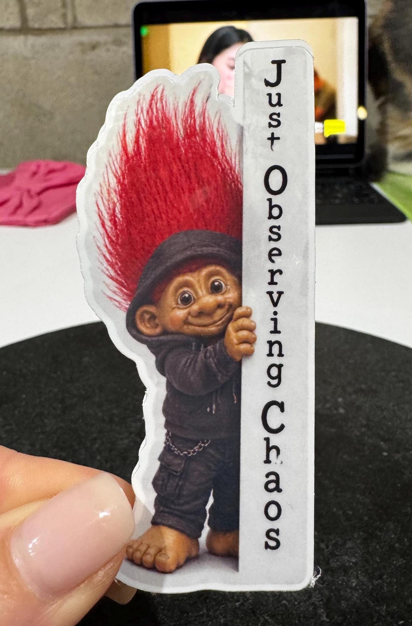 Troll Sticker | Just Observing Chaos, Introvert, Laptop Decal