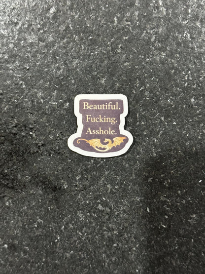 Fantasy Quote Sticker | fourth wing Inspired Dragon Decal (Waterproof Vinyl)