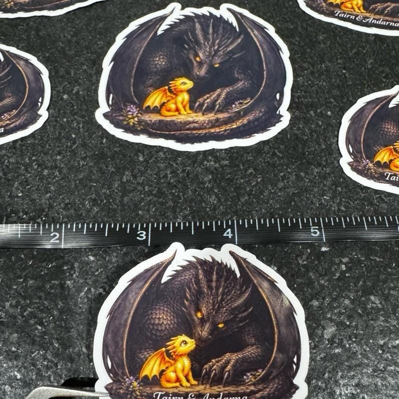 Tairn Andarna Dragon Sticker | Fourth Wing Inspired Fantasy Decal | Bookish Gift