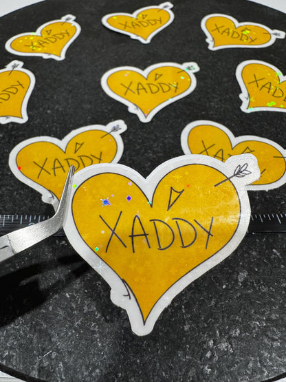 Holographic Heart Xaddy aka Xaden Sticker | Vinyl Decal for Laptops, Water Bottles