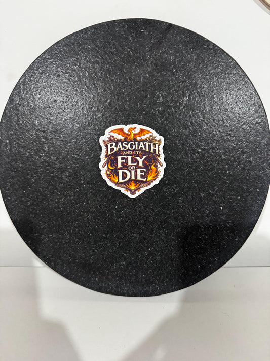 Basgiath Fly or Die Sticker | Fourth Wing Dragon Rider Vinyl Decal