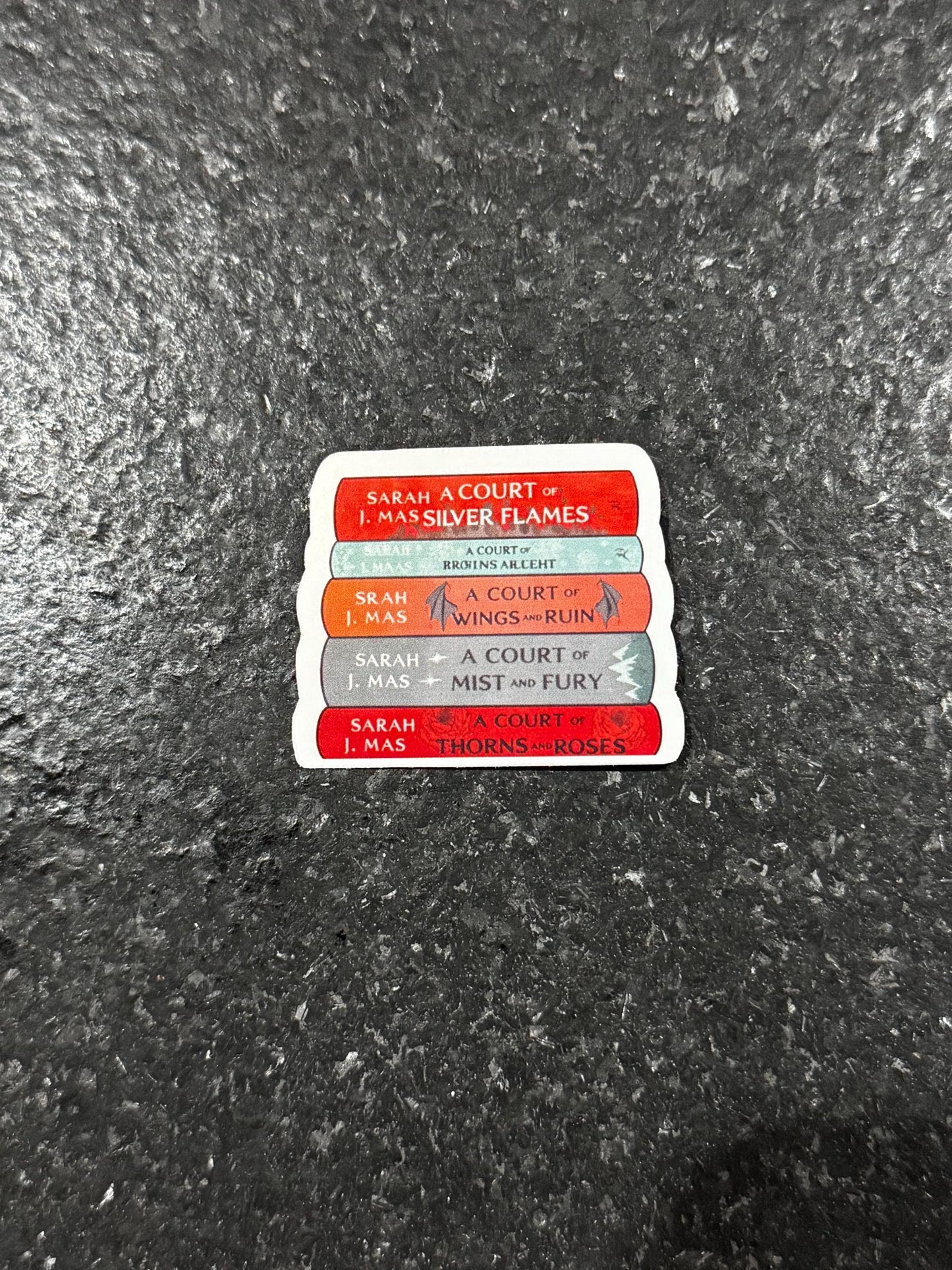 ACOTAR Book Stack Sticker | Sarah J Maas Fantasy Series Decal