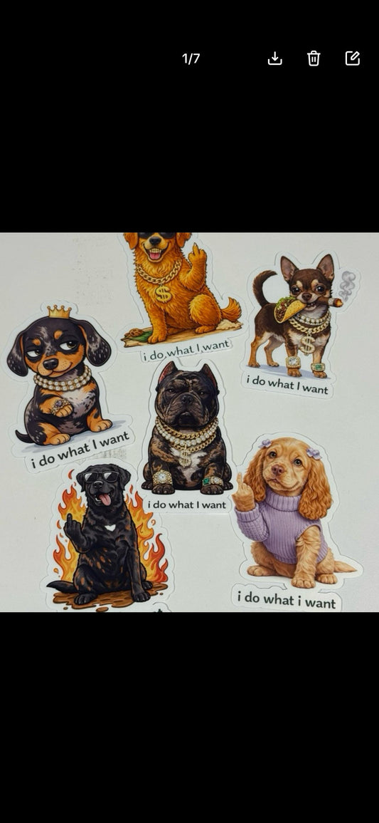 Attitude Pup Sticker Pack – Funny Dog Lover Vinyl Decals (6-Piece)