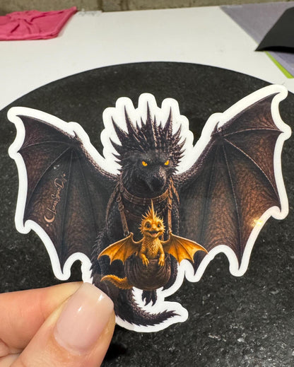 Tairn Andarna Dragon Sticker | Fourth Wing Inspired Vinyl Decal | Empyrean Series Fan Art