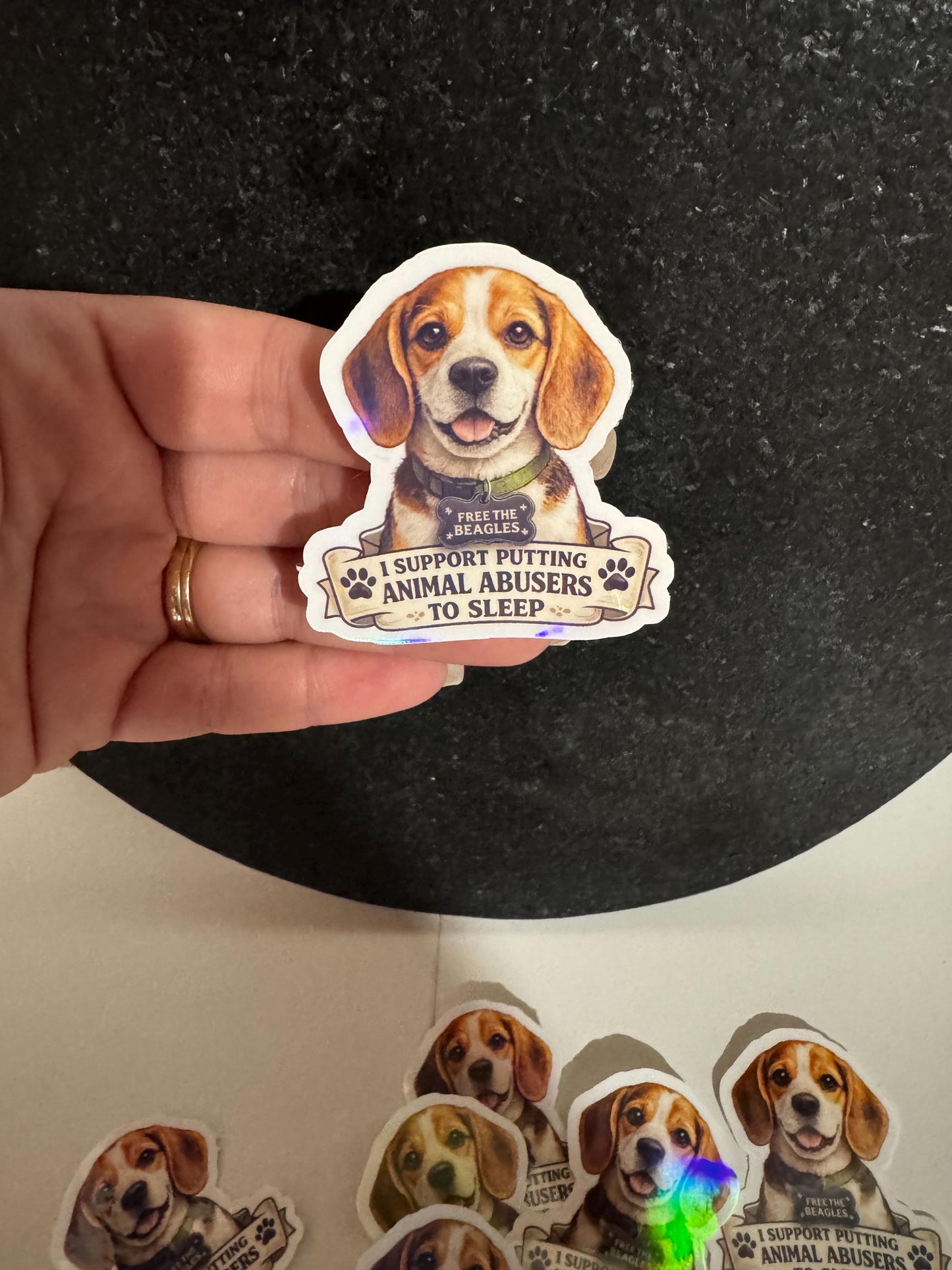 Beagle Awareness Sticker | Free the Beagles | Animal Rescue Decal