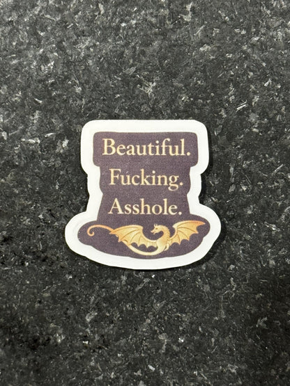 Fantasy Quote Sticker | fourth wing Inspired Dragon Decal (Waterproof Vinyl)