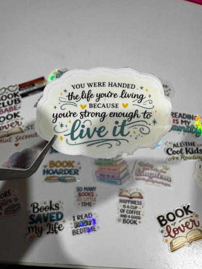 20 pcs Waterproof Bookish Stickers | Funny Reading Quotes Vinyl Pack