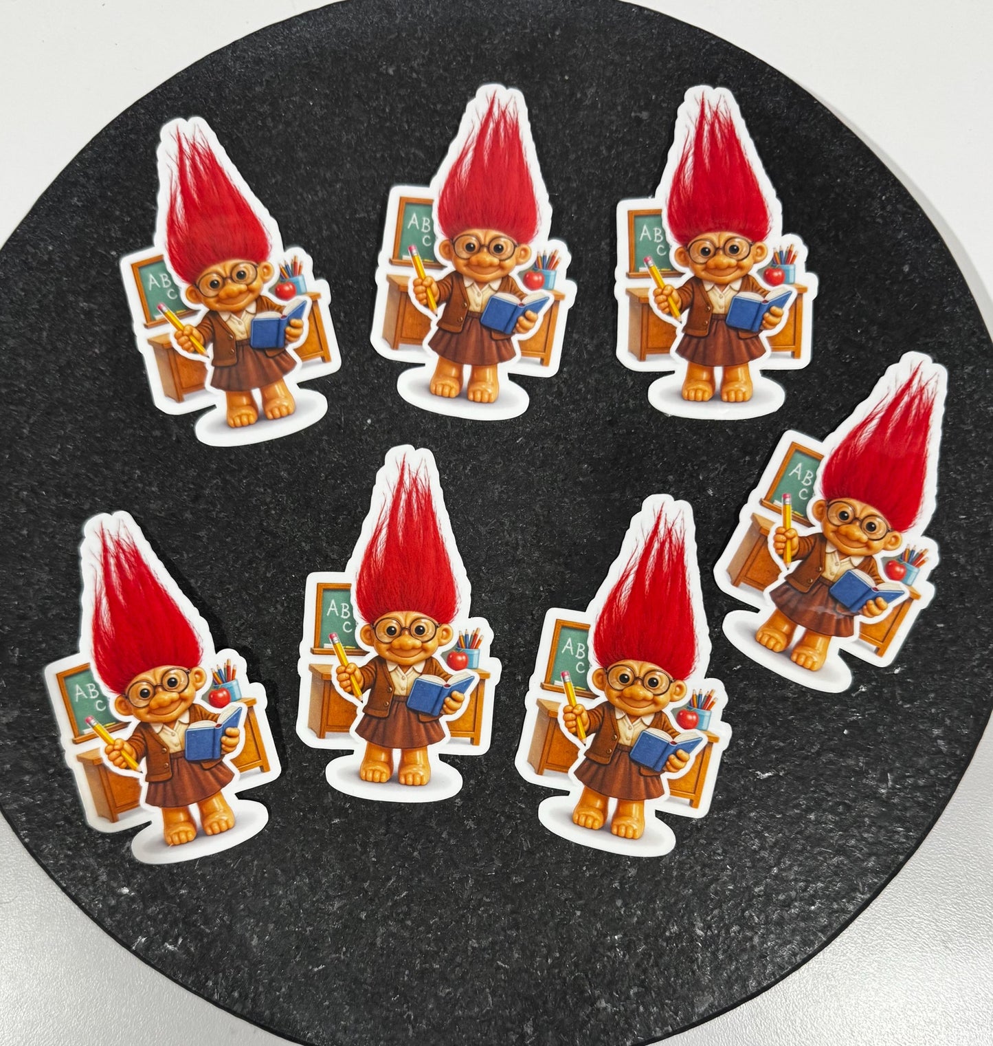 90s Retro Teacher Troll Sticker – Classroom Decor, Laptop Decal, Back to School Gift