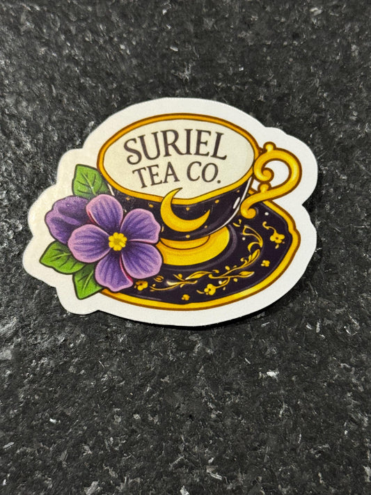 Suriel Tea Co. Sticker | Fantasy Teacup Vinyl Decal (Waterproof) ACOTAR
