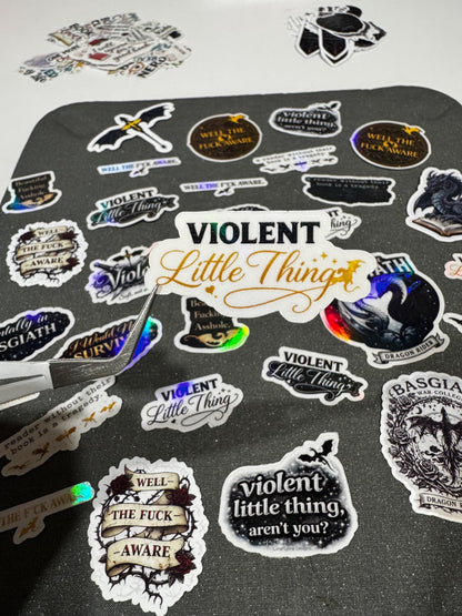 20 ASSORTED Fourth Wing Stickers – Basgiath Dragon War College Fantasy Decals