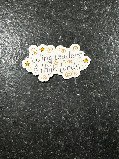 Wing Leaders High Lords Sticker | Fourth Wing Inspired Fantasy Vinyl Decal