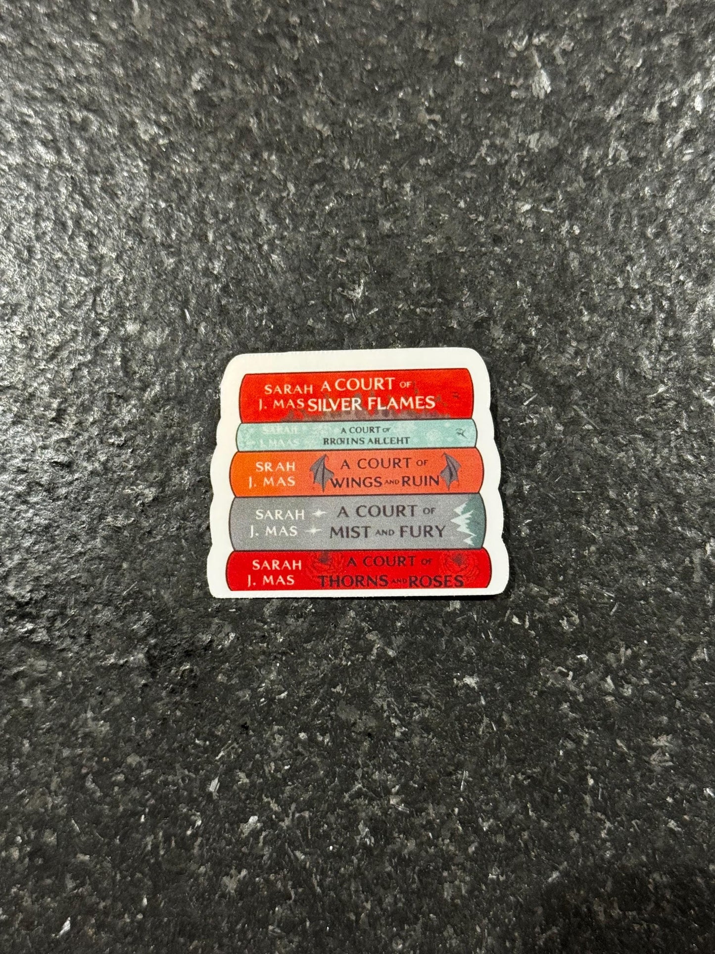 ACOTAR Book Stack Sticker | Sarah J Maas Fantasy Series Decal