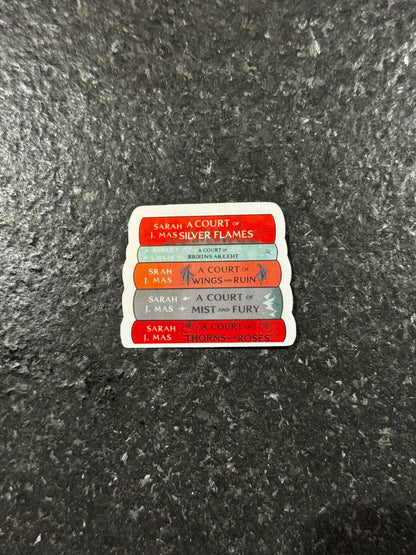 ACOTAR Book Stack Sticker | Sarah J Maas Fantasy Series Decal