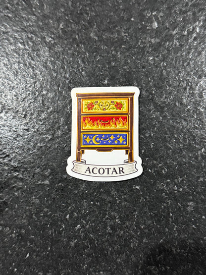 ACOTAR Painted Dresser Sticker | Night Court Symbol Decal (Waterproof Vinyl)