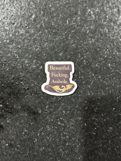 Fantasy Quote Sticker | fourth wing Inspired Dragon Decal (Waterproof Vinyl)