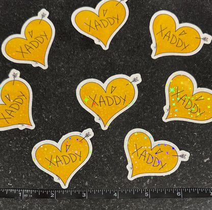 Holographic Heart Xaddy aka Xaden Sticker | Vinyl Decal for Laptops, Water Bottles