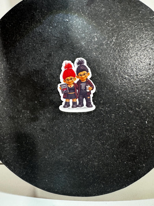 Dark Romance Troll Couple Sticker | Morally Grey Bookish Readers Decal