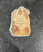 Vintage Luggage Tag Stickers | Romantic Love Quotes, Floral Ephemera for Journals